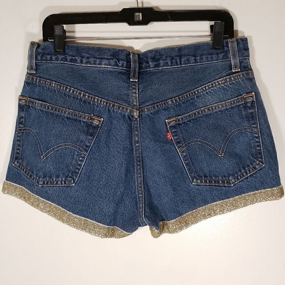 Furst of a Kind Rare Vintage Reworked Distressed Levi Shorts Size 32 - Picture 4 of 6